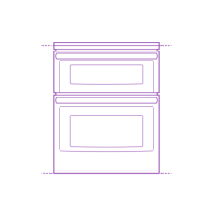 Fixtures Ranges Stoves Ge Slide In Double Oven Electric Range Digital Sketch Svg Design, Free Vectors File